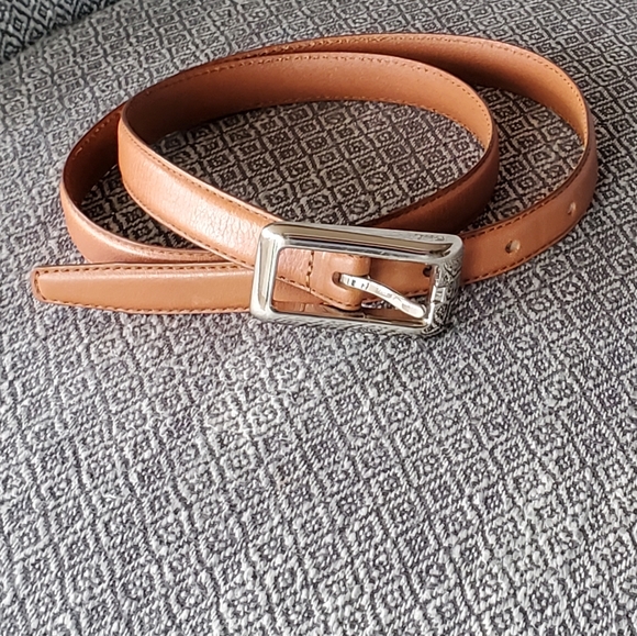 Fossil Timeless Leather Belt, Silver Buckle, Whiskey Brown, Medium, EUC - Picture 11 of 13